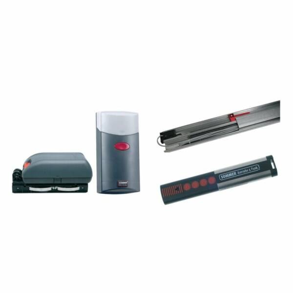 Kit de motorisation complet SOMMER DUO 500 pour porte de garage avec rail et 2 émetteurs 4 touches 4020V000