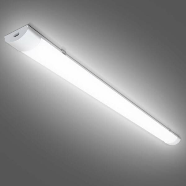SWANEW Réglette LED extra plate Line Luminaire LED étanche tubes LED interconnectable traversante Blanc Neutre IP65 Plafonnier LED 48W 150cm