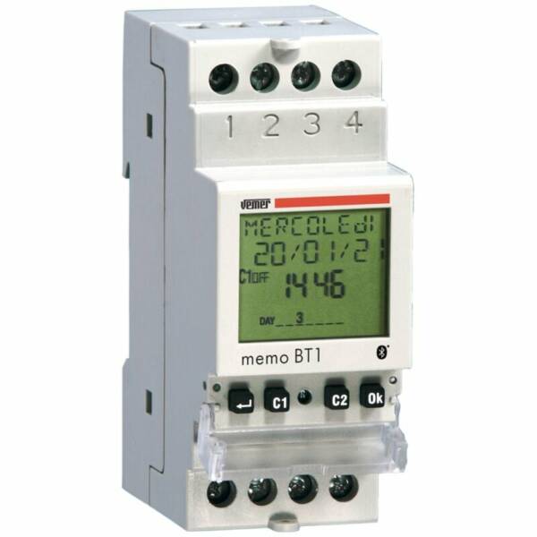 Interrupteur horaire astronomique avec Bluetooth Vemer VE767600 Mémo BT1