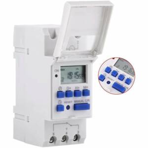 Programmateur Horaire Electrique Minuterie Relais Interrupteur Horaire Afficheur LCD Préréglage Hebdomadaire Programmable ( 220V )