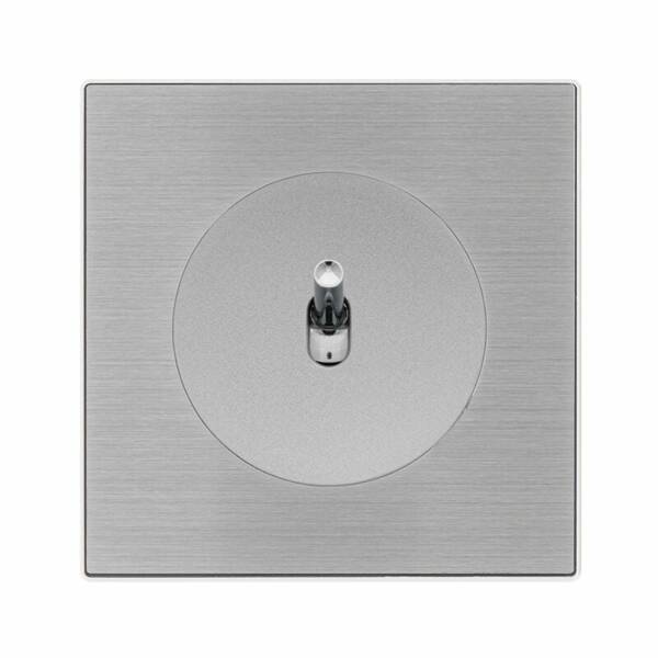 Va-et-vient ALU avec manette chrome DOM et plaque simple métallisée gris – Élégance et fonctionnalité intemporelles - FONTINI