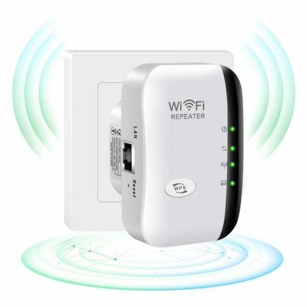 Amplificateur Wi-Fi, amplificateur Internet sans fil 2,4 GHz pour la maison, amplificateur de signal WLAN 300 Mbps, facile à installer et à couvrir, OUYLAF