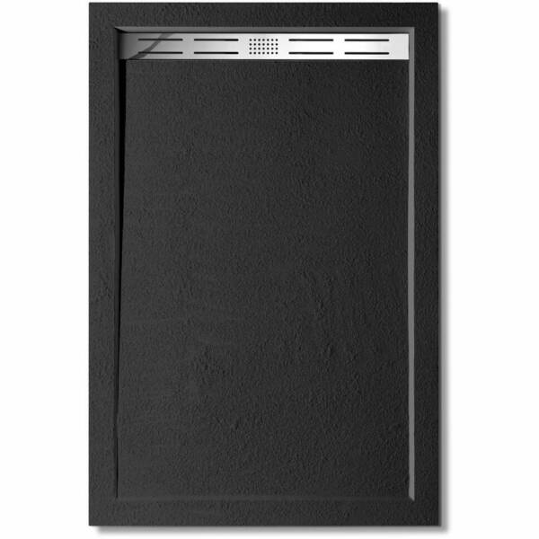 Receveur de douche 120x80cm extra-plat bac à douche noir