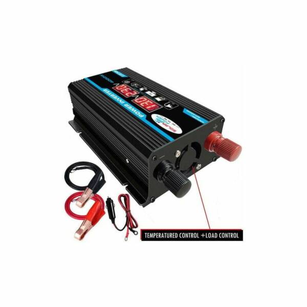 Convertisseur 12V 220V Pur Sinus 4000W Onduleur à Onde Sinusoïdale Pure Transformateur avec Télécommande & Double AC Prises de Courant pour RV Voiture de Camion Prises de Courant - Double AC Power
