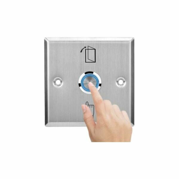 Bouton de Sortie de Porte Push, Interrupteur de Déverrouillage de Porte en Acier Inoxydable avec Voyant lumineux Bouton de Déverrouillage D'urgence pour Système de Contrôle D'accès de Porte，Panneau de