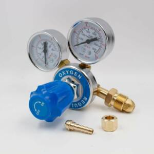 Détendeur de pression en laiton de taille moyenne Détendeur de pression d'oxygène en laiton filetage G5/8 0-2.5/0-25(MPa)