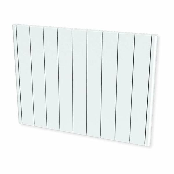 Radiateur à inertie CARRERA - 2000W - Pierre naturelle - Horizontal et plat - Blanc