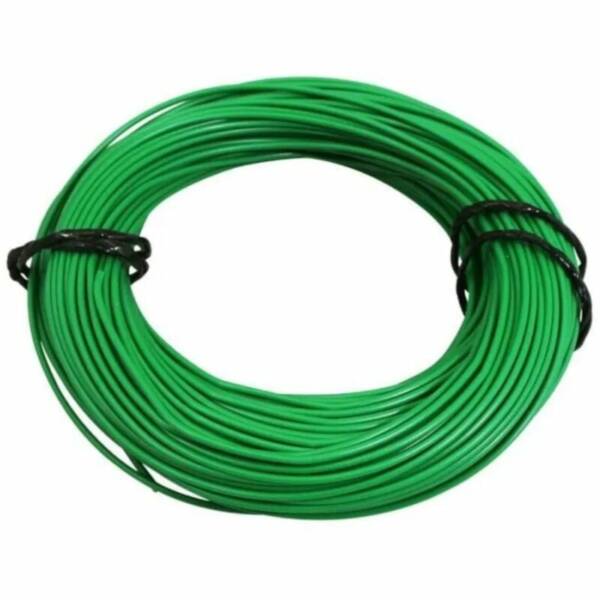 Rouleau de 5 mètres fil électrique 0,5mm² cuivre vert câble souple faisceau
