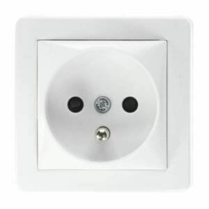 Prise de courant 2P+T 16 A, connexion automatique - Blanc - Alréa - Schneider