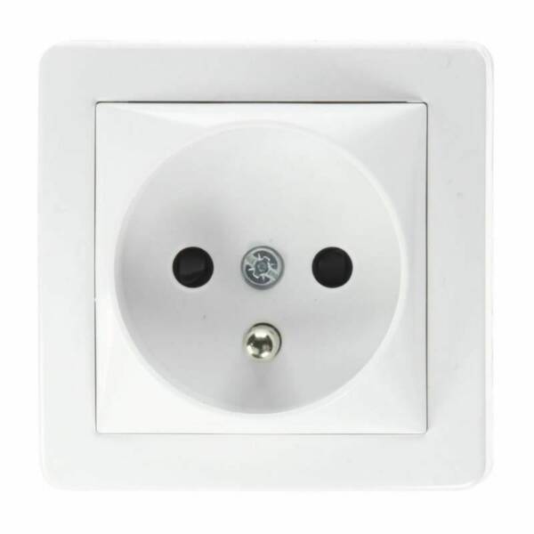 Prise de courant 2P+T 16 A, connexion automatique - Blanc - Alréa - Schneider