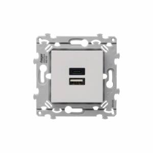 Chargeur Double USB 3A Type A+C Essensya - Blanc