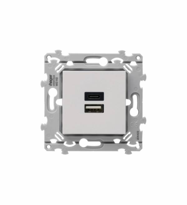 Chargeur Double USB 3A Type A+C Essensya - Blanc