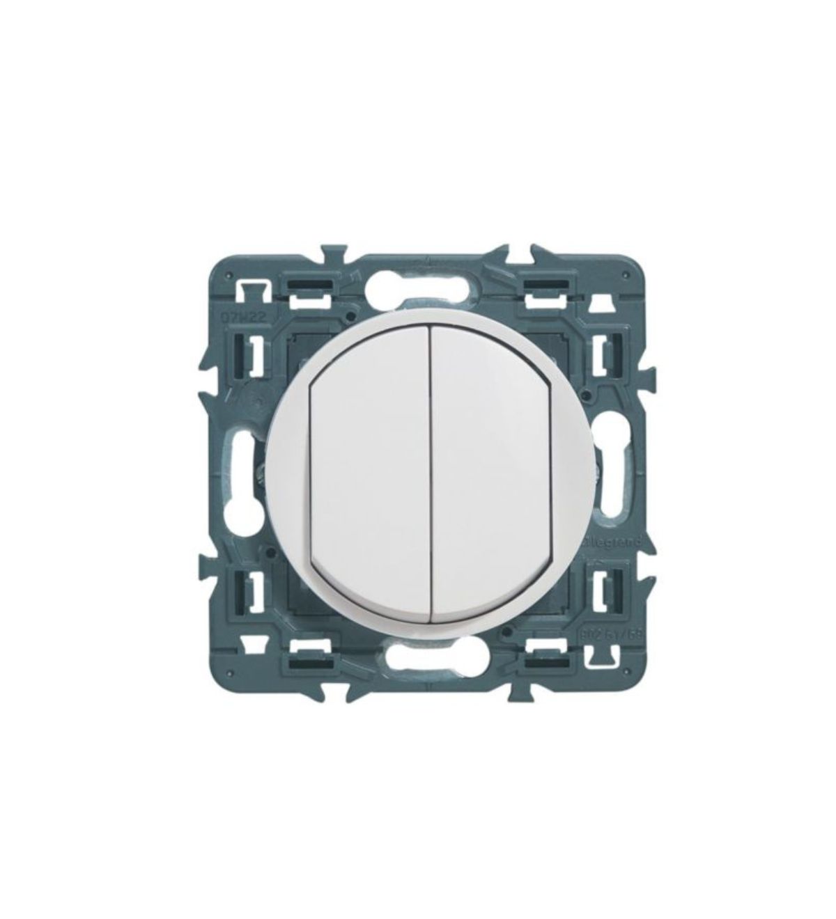 Double Poussoir 6A Céliane - Blanc